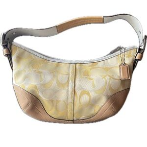 SOLD Coach Optic Signature Yellow Purse